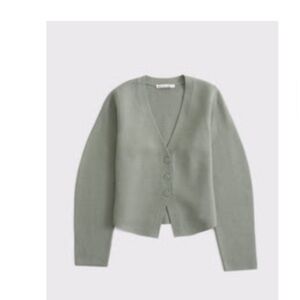Never worn, Tags attached  | Abercrombie Olive Green LuxeLoft Rounded Cardigan